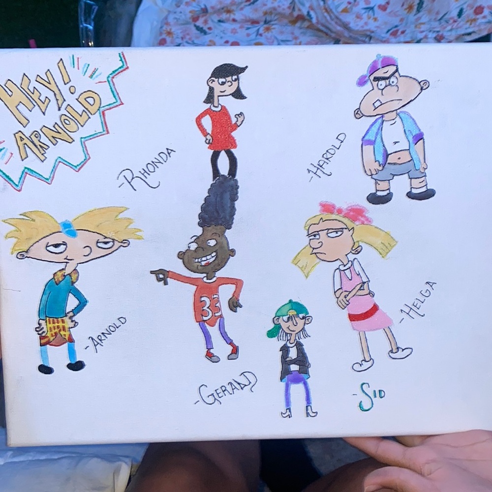 “ hey Arnold “ picture painting by the cartoon illustrator !!